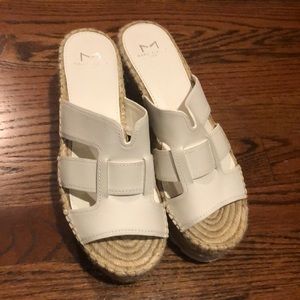 Marc Fisher white sandals - never worn!
